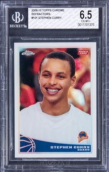 2009-10 Topps Chrome Refractor #101 Stephen Curry Rookie Card (#391/500) - BGS EX-MT+ 6.5